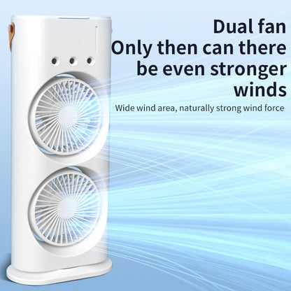 Rechargeable Automatic Rotating Dual Double Spray Mist Fan